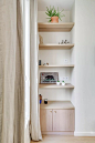 31㎡一字型小公寓，抹茶绿透明隔断，增加私密性，自然又温馨-建e室内设计网-设计案例