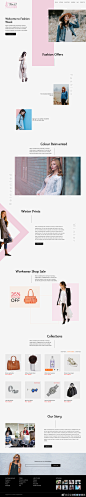 一款女性时尚服饰类电商网页设计作品 Website UI design by Deepesh #网页设计#