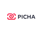 Picha摄影师logo  摄影师logo 相机 P字母 螺旋 镜头 拍照