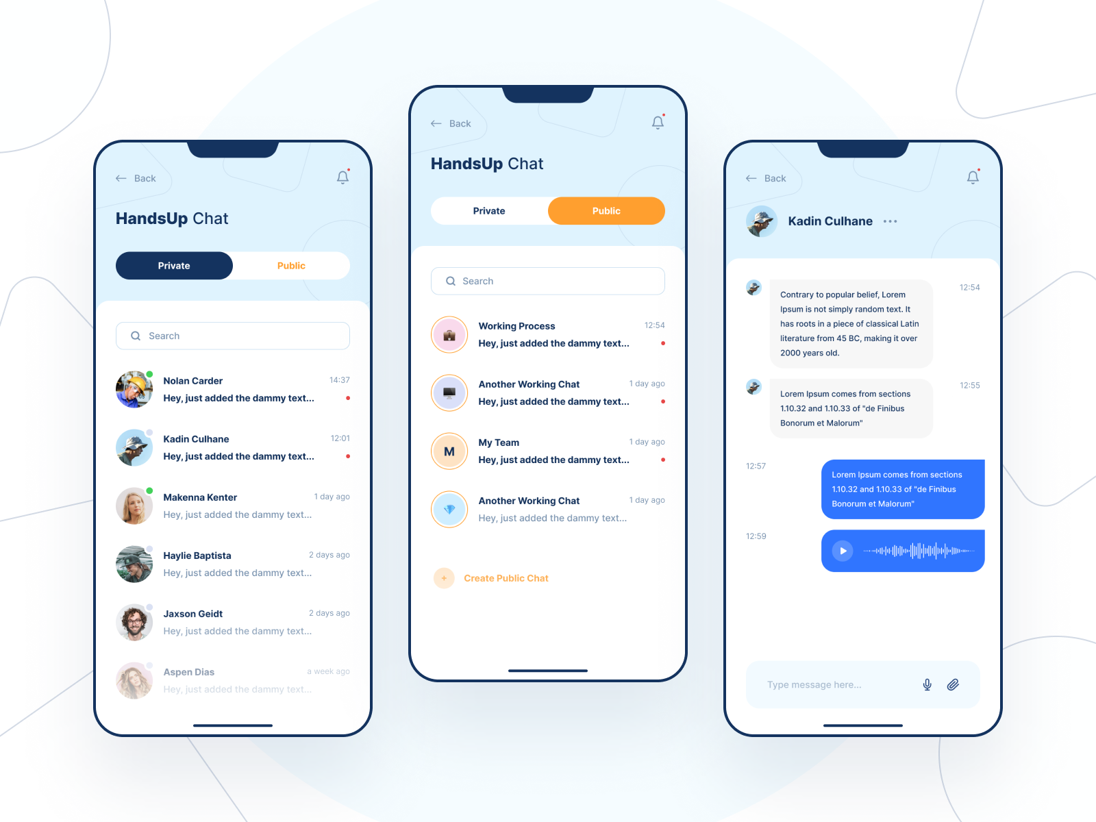 handsup app chat feature design chatting public chat app message chat 山卡拉叔叔 dribbble ui ux 同步更新