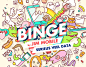 JIM Mobile : Illustrations for a Belgian mobile provider and their new data plan "BINGE"