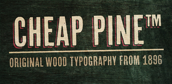 Fonts - Cheap Pine b...