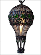 别致的巴洛克风格热气球琉璃壁灯设计
