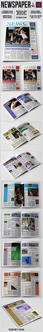 NEWSPAPER 16 pages - Newsletters Print Templates