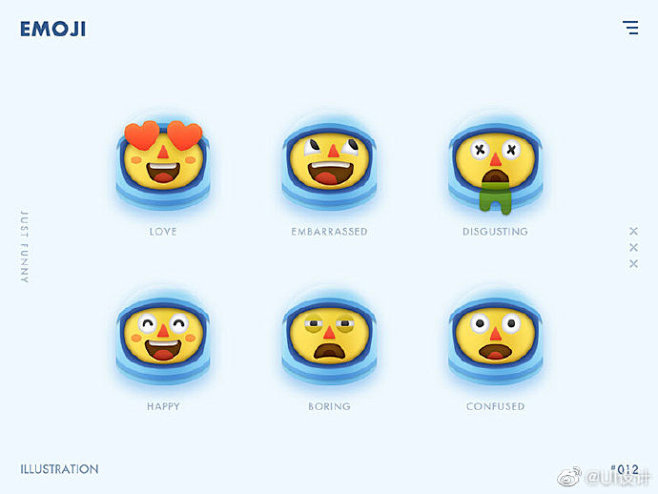 #图标设计# 搞怪又可爱一组emoji表...