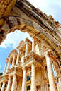 The Library of Celsus in ancient Ephesus, Turkey