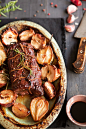 Rib-Eye Roast with Pears & Apple