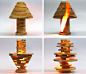 来自 DesignMID 的 Babele 堆叠灯，就像积木一样，不同的堆叠、旋转方式可以制造出不同灯光效果。