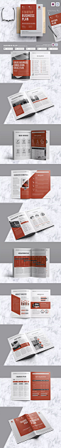 国外企业宣传册杂志排版素材公司形象画册版面ID平面版式设计模板