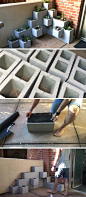 Create your own inexpensive, modern and fully customizable DIY outdoor succulent planter using cinder blocks, landscaping fabric, cactus soil, and succulents