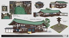 嘿哟喂~~采集到中国风游戏场景建筑物件设定