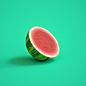 Daily Renders: Watermelons : I've started doing daily 3D renders with a weekly theme so I can learn more in-depth on certain skills. Here's my second series with the theme, Watermelon.Visit http://instagram.com/fyn.ng for more! Thank you.