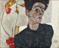 席勒Egon Schiele高清油画图片画芯素材风景油画无框画装饰画世界
