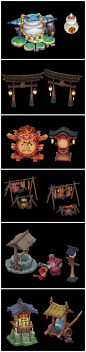 游戏美术素材 中国风玄幻卡通Q角色人物场景怪物3D模型 纯手绘贴图 3dmax源文件 CG原画参考设定