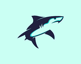 鲨鱼图标设计 鲨鱼 大白鲨 食人鲨 鱼类...