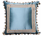 高档仿丝欧美法式新古典抱枕 沙发床头装饰走花边靠垫靠枕靠包 蓝-淘宝网