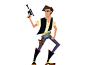 Han Solo Animated Illustration (it's subtle)