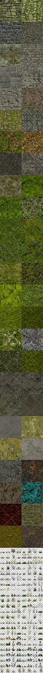 游戏美术资源 手绘写实类地表与植物花草png素材 高清2D场景修图-淘宝网