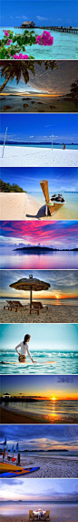 【想和你一起去东南亚最美的海滩】1．马尔代夫双鱼岛；2．泰国巴东海滩；3．菲律宾长滩岛；4．泰国克雷登；5．泰国查汶海滩；6．印度尼西亚金巴兰海滩；7．印度尼西亚库塔海滩；8．印度尼西亚沙努尔海滩；9．马来西亚珍南海滨；10．菲律宾博龙岸海滩。