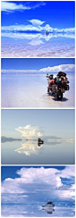 玻利维亚，天空之镜~~分不清是天空倒影在湖水中，还是湖水融化在蓝天里~~