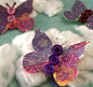 Butterflies - Coneflower Patch - set of 5 paper butterfly accents