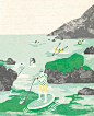 Energetic Taiwan - Outdoor activities for summer : These are illustrations for the magazine "Traveler Luxe".