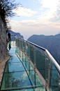 Skywalk on Tianmen Mountain, China /