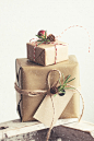 Gifts wrapped in brown Free Photo