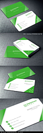 绿色环保二维码名片设计AI素材下载_企业名片设计模板