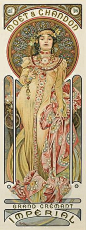 ALPHONSE MUCHA (1860-1939). MOËT & CHANDON / GRAND CRÉMANT IMPÉRIAL. 1899.