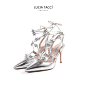 现货Lucia Tacci原创设计师鞋星星绑带8.5厘米细跟尖头凉鞋女鞋-淘宝网