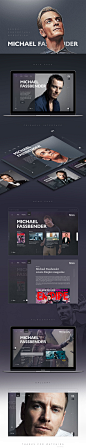 Michael Fassbender Promo : Conceptual promo website design for Michael Fassbender