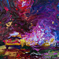 精致色彩斑斓的纽约布鲁克林艺术家Iris Scott手指画印象主义风格作品 [31P] (19).jpg.jpg