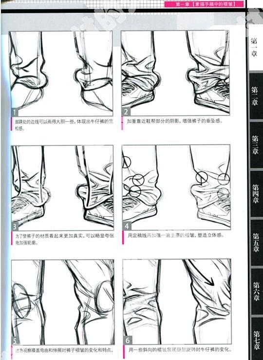 n02 动态衣褶的绘法 日式动漫速写人物...
