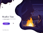 Bonfire Page interface dog bonfire night illustration web