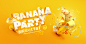 在Photoshop中制作动感时尚的香蕉派对海报 | 设计派 shejipai.cn
