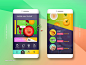 手机APP美食水果冰淇淋化妆品促销UI手机界面