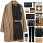 A fashion look from January 2016 featuring crop top, camel coat and short skirts. Browse and shop related looks.