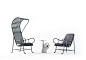Contemporary armchair / cast aluminum / highback / by Jaime Hayon - GARDENIAS INDOOR - BD Barcelona Design