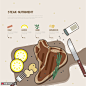 多汁牛排 餐饮美食 手绘美食 简约扁平 美食插图插画设计AI tid240t001478食品插画素材下载-优图-UPPSD