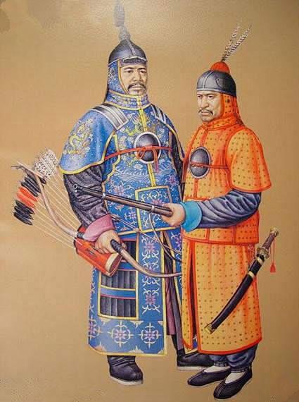 清代武士复原图。清代（1644年-191...