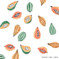 Papaya pattern - Sanny van Loon • Illustration