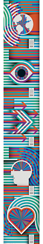 平面插画设计：IBM ，广告，色彩，构成，设计 ——