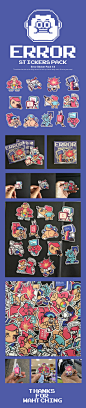 Error Stickers pack : The stickers that pick up the things around me and my friends' design work. All we've gone crazy!