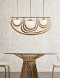 Modern dining room with pop art and beautiful fixtures