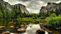 山上的树木森林湖泊河流优胜美地国家公园 - 壁纸（#2695924）/ Wallbase.cc