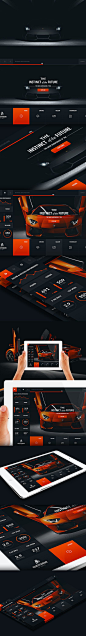 Lamborghini Aventador - Web Layout by Detrans - Studio, via Behance