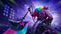 Vainglory: Rainbow Glaive, Alberto Rocha : This is a splash art I did for Vainglory, for Rainbow Glaive's skin. 
The illustration was done in collaboration with our art collective Benora and Vainglory splash team, with a more direct help from Lucas Paroli