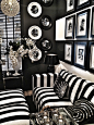 black and white #decor #design - sofa