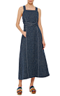 Apron Wrap Tweed Dress | Moda Operandi : This **Rosetta Getty** dress features a square neckline and a slim fit.